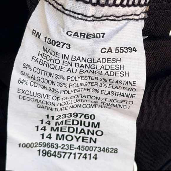 Woman’s Lee Brand Black Denim Jeans Size 14M - Picture 6 of 6